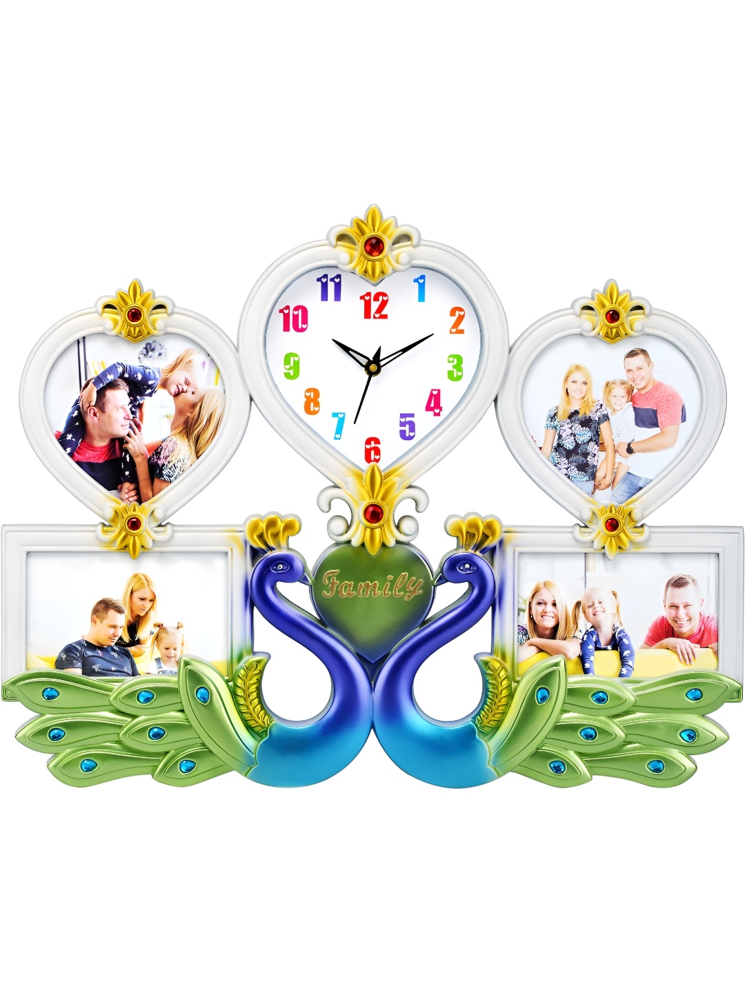 

Attractionz Green & White Square Contemporary Wall Clock