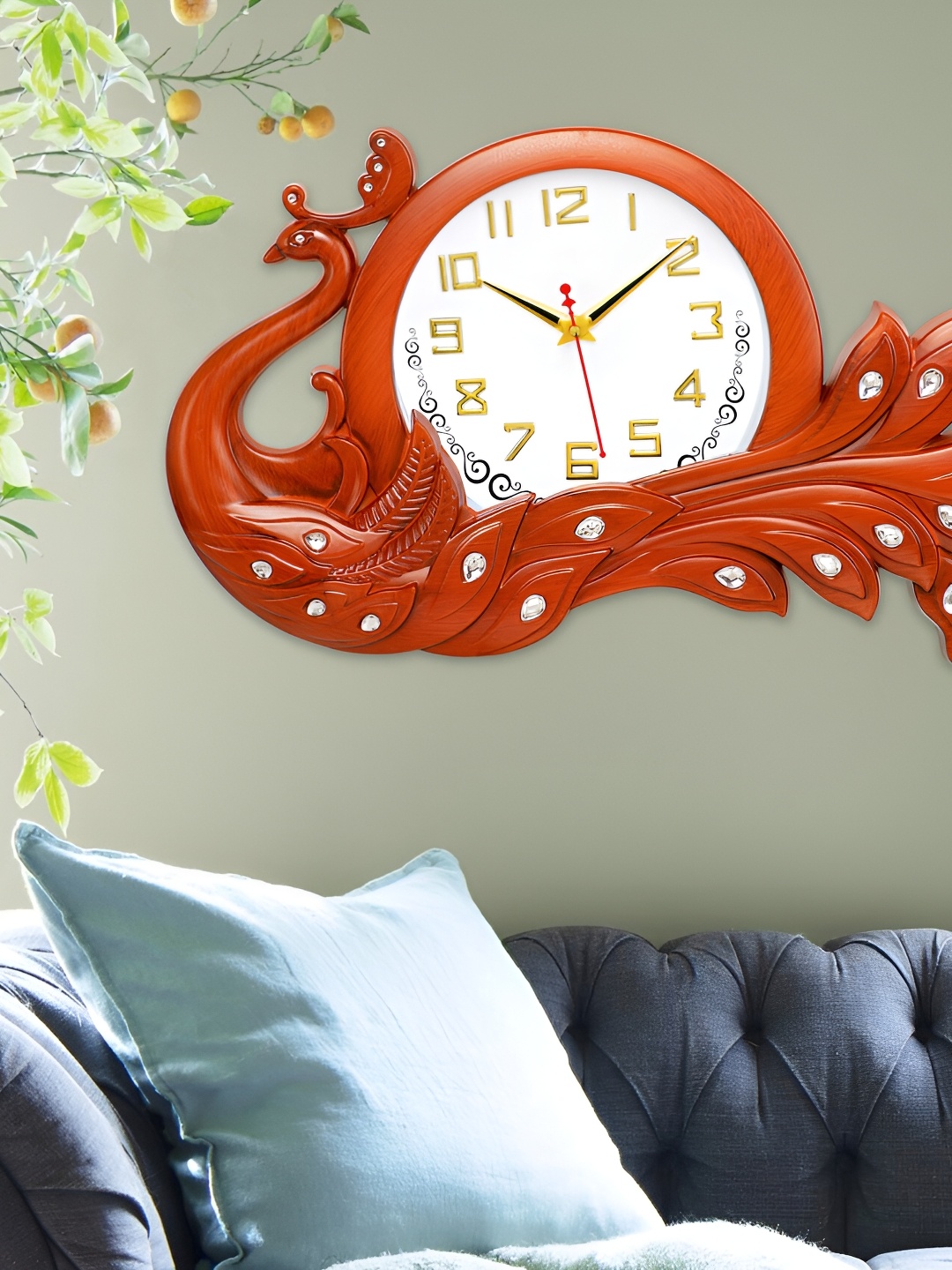 

Attractionz Brown & White Round Shaped Contemporary Analogue Wall Clock