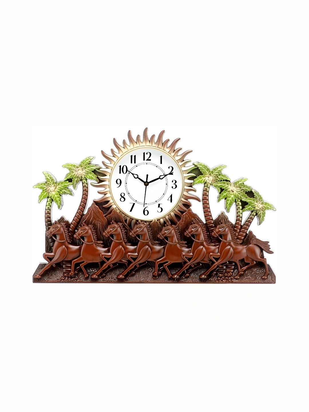 

Attractionz Brown & White Textured Round Shaped Contemporary Wall Clock