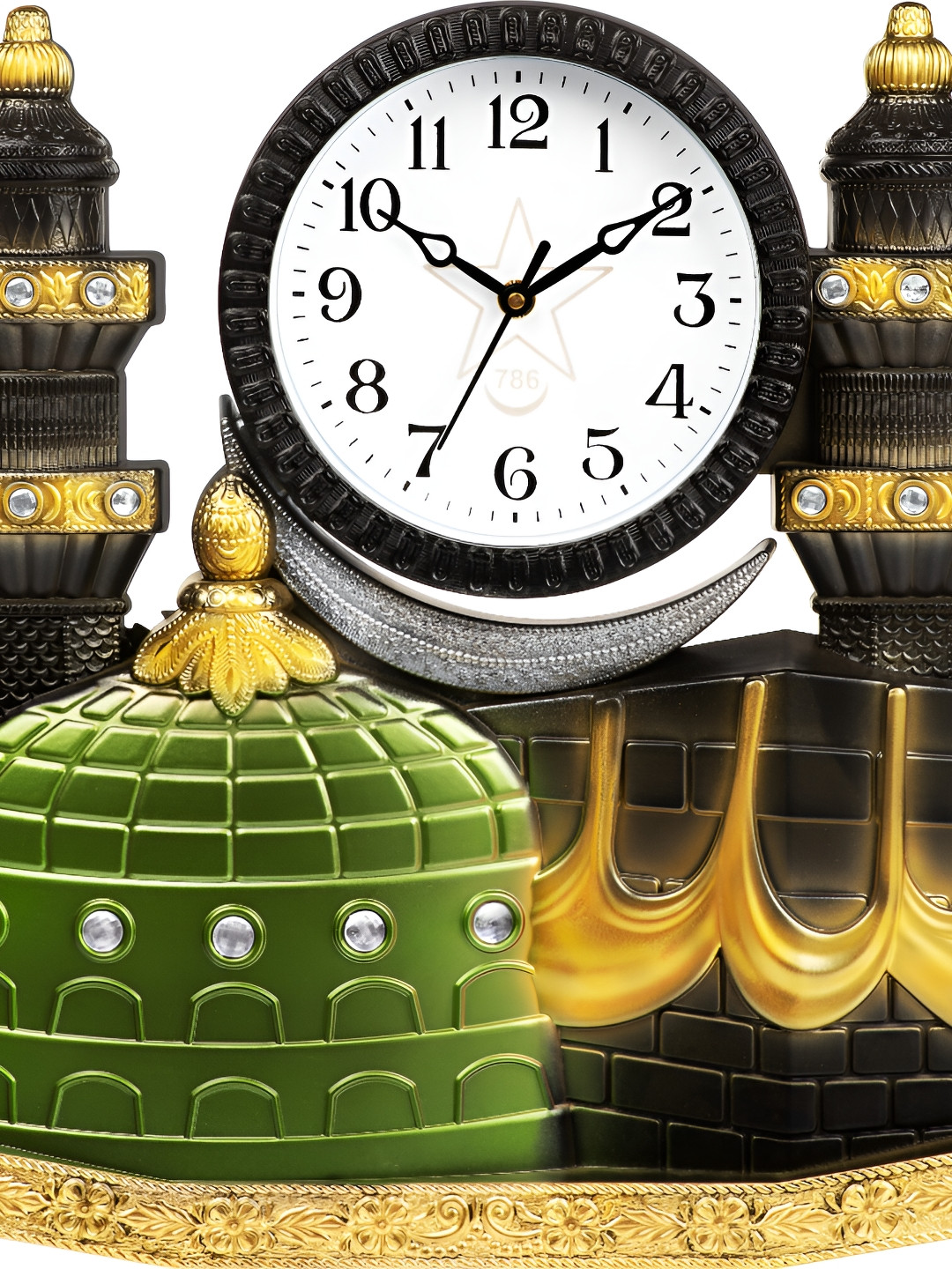 

Attractionz Black Textured Round Contemporary Wall Clock