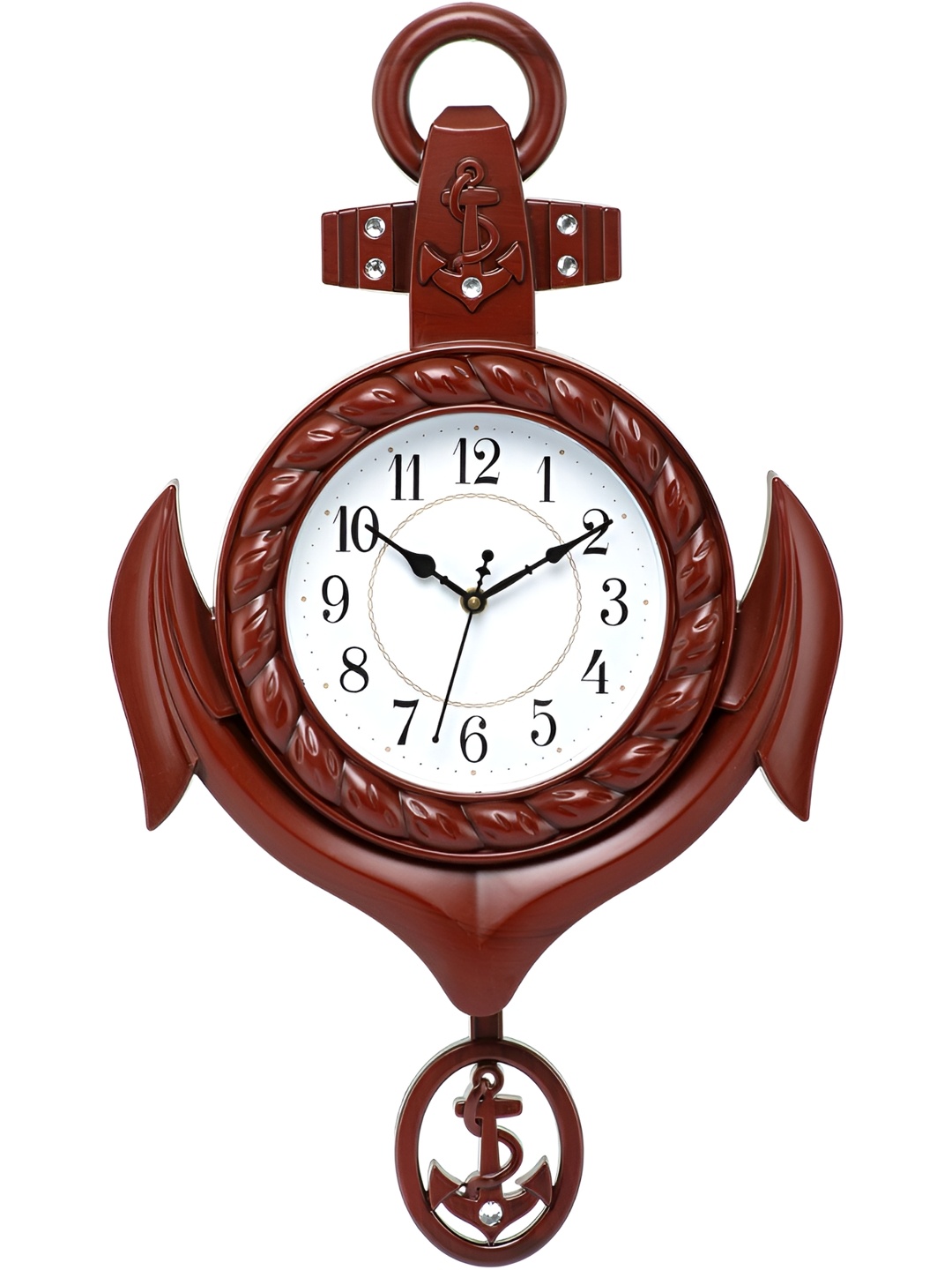 

Attractionz Brown & White Textured Round Shaped Contemporary Wall Clock