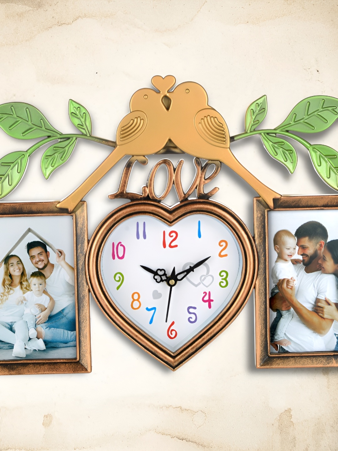 

Attractionz Copper Toned Heart Shaped Textured Contemporary Wall Clock