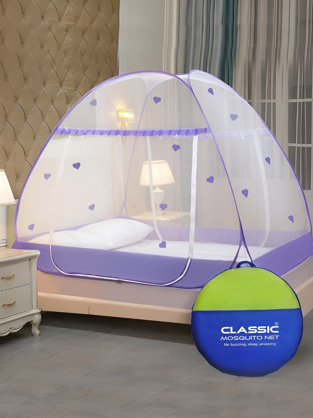 

Classic Mosquito Net Purple & Transparent King Size Tent Mosquito Net