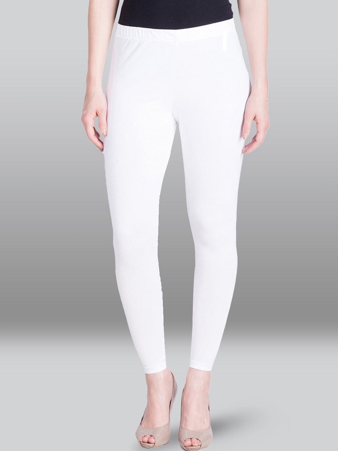 

LYRA Mid-Rise Cotton Warm Churidar-Length Leggings, Off white