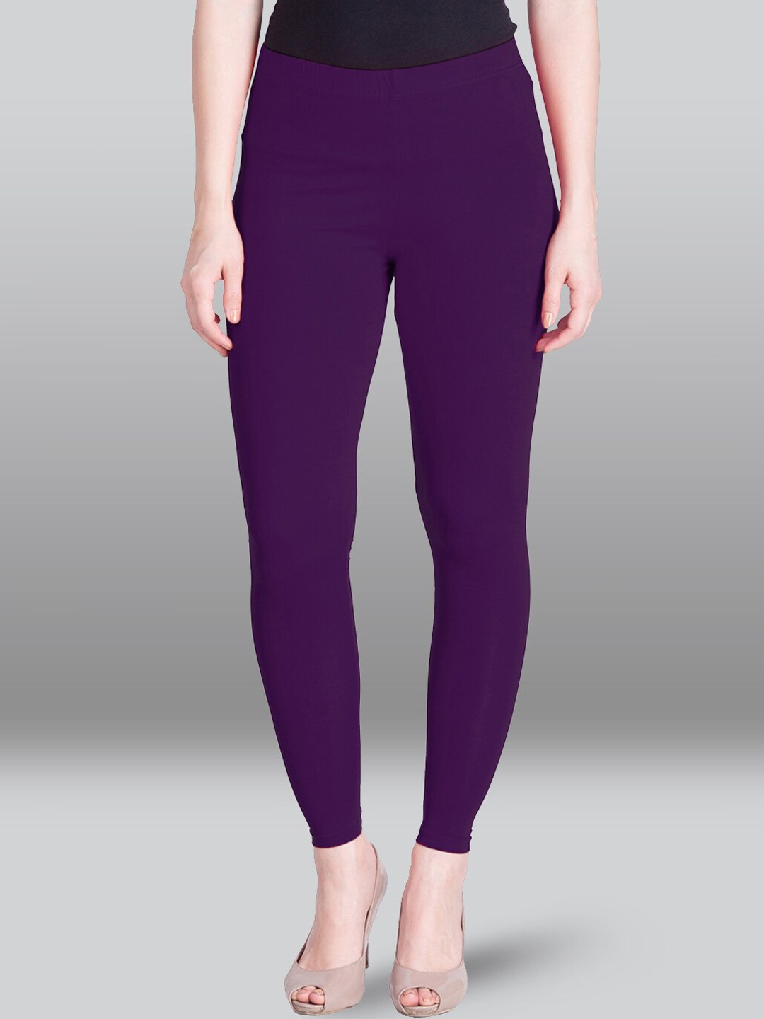 

LYRA Churidar Length Cotton Leggings, Purple