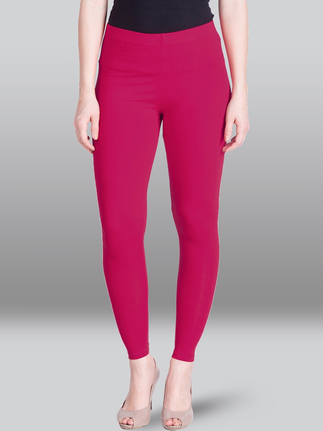 

LYRA Cotton Ankle-Length Leggings, Fuchsia