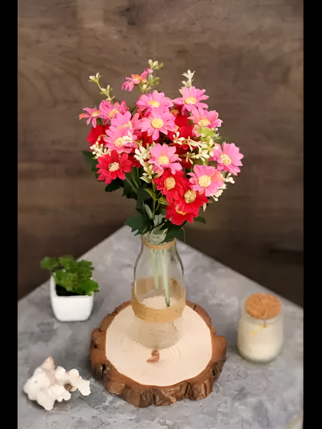 

Satyam Kraft Pink Daisy Artificial Flower