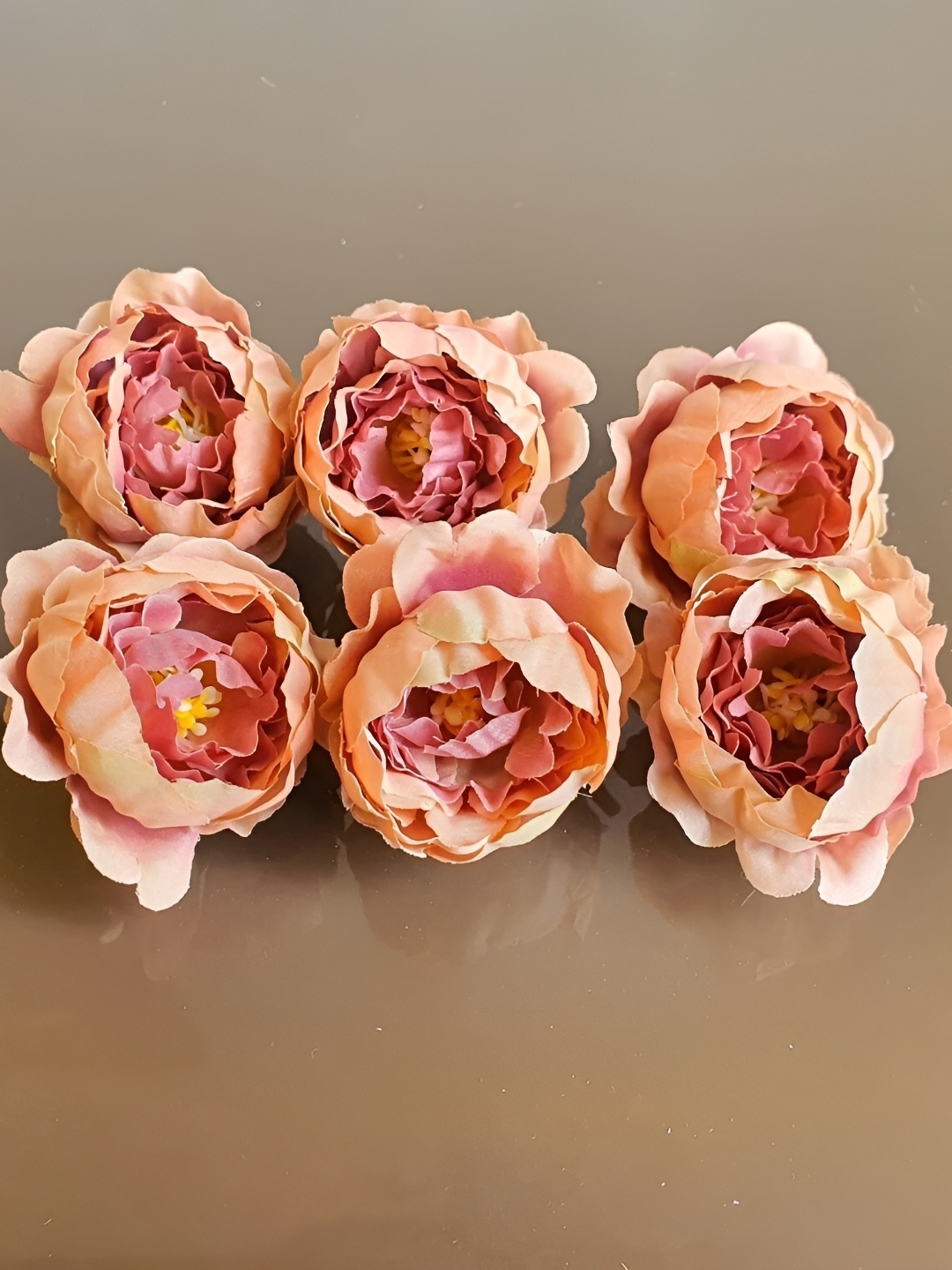 

Satyam Kraft Orange 6 Pieces Rose Artificial Flower