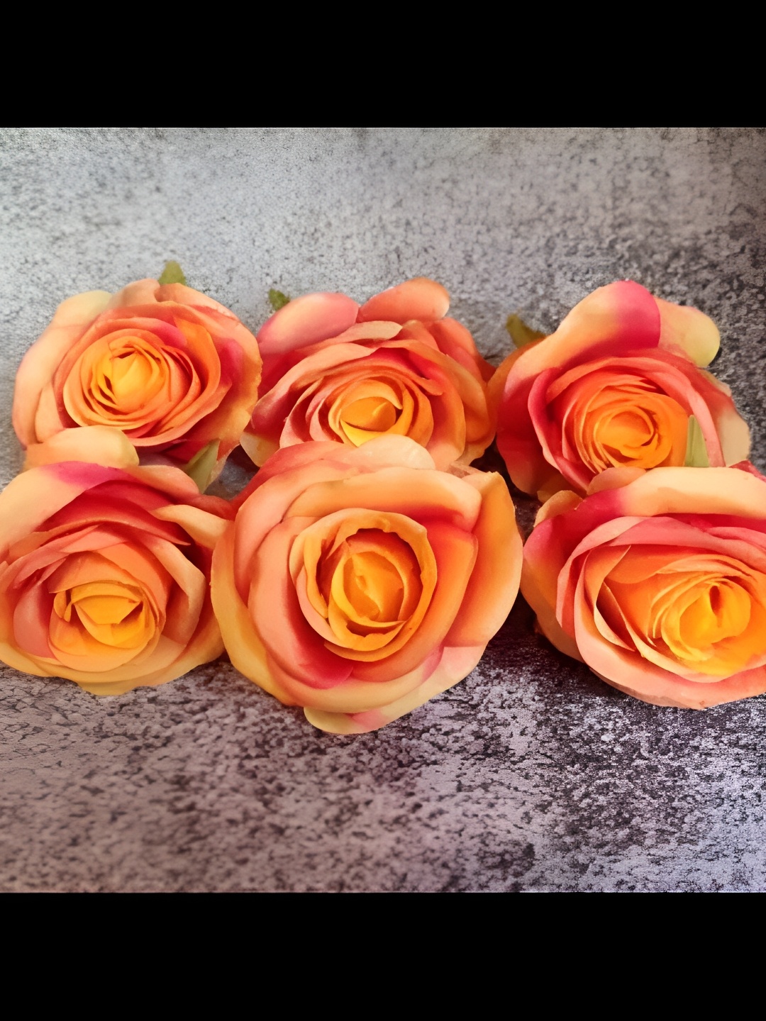

Satyam Kraft Orange 6 Pieces Rose Artificial Flower
