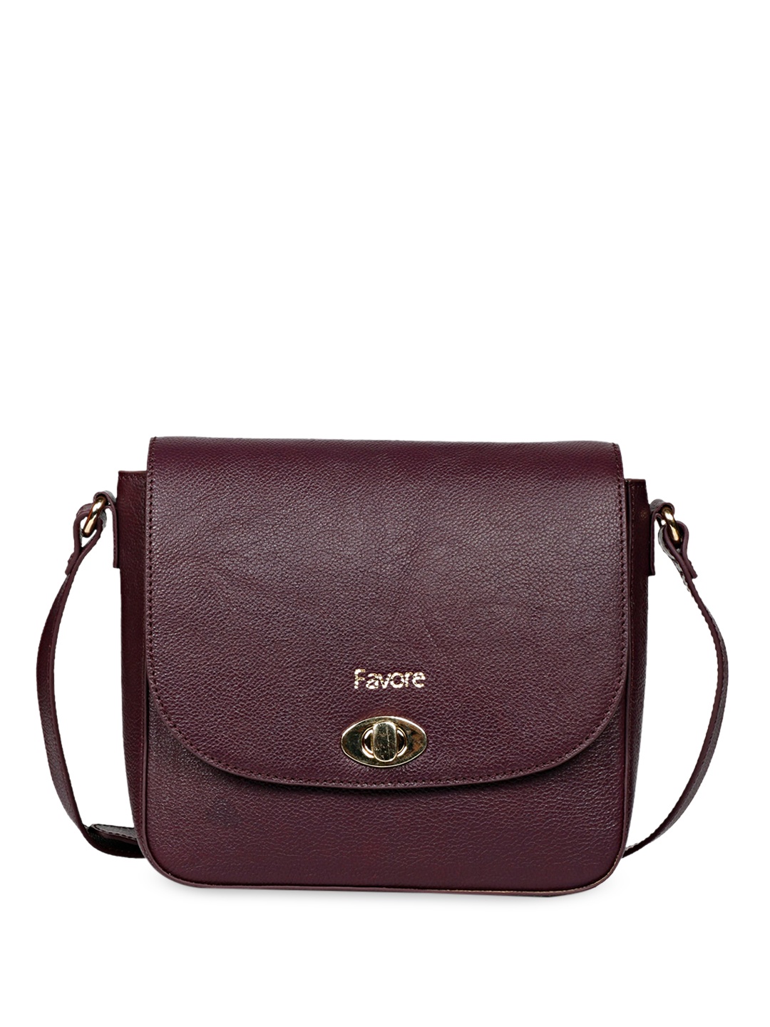 

Favore Leather Half Moon Sling Bag, Purple