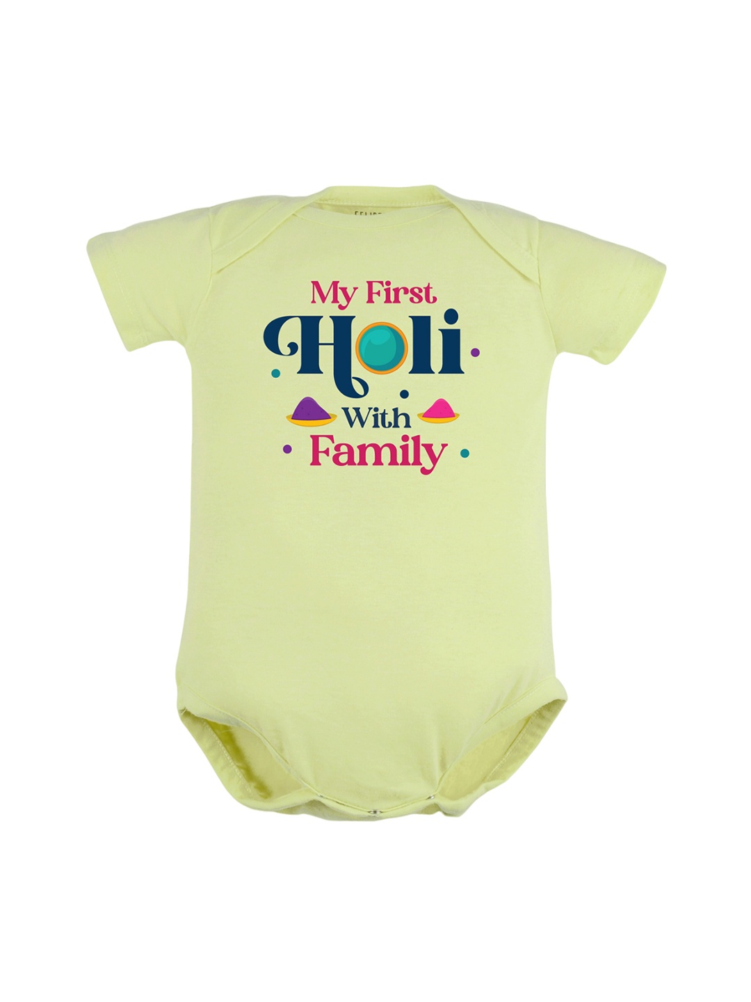 

FFLIRTYGO Infants Holi Printed Pure Cotton Bodysuit, Green