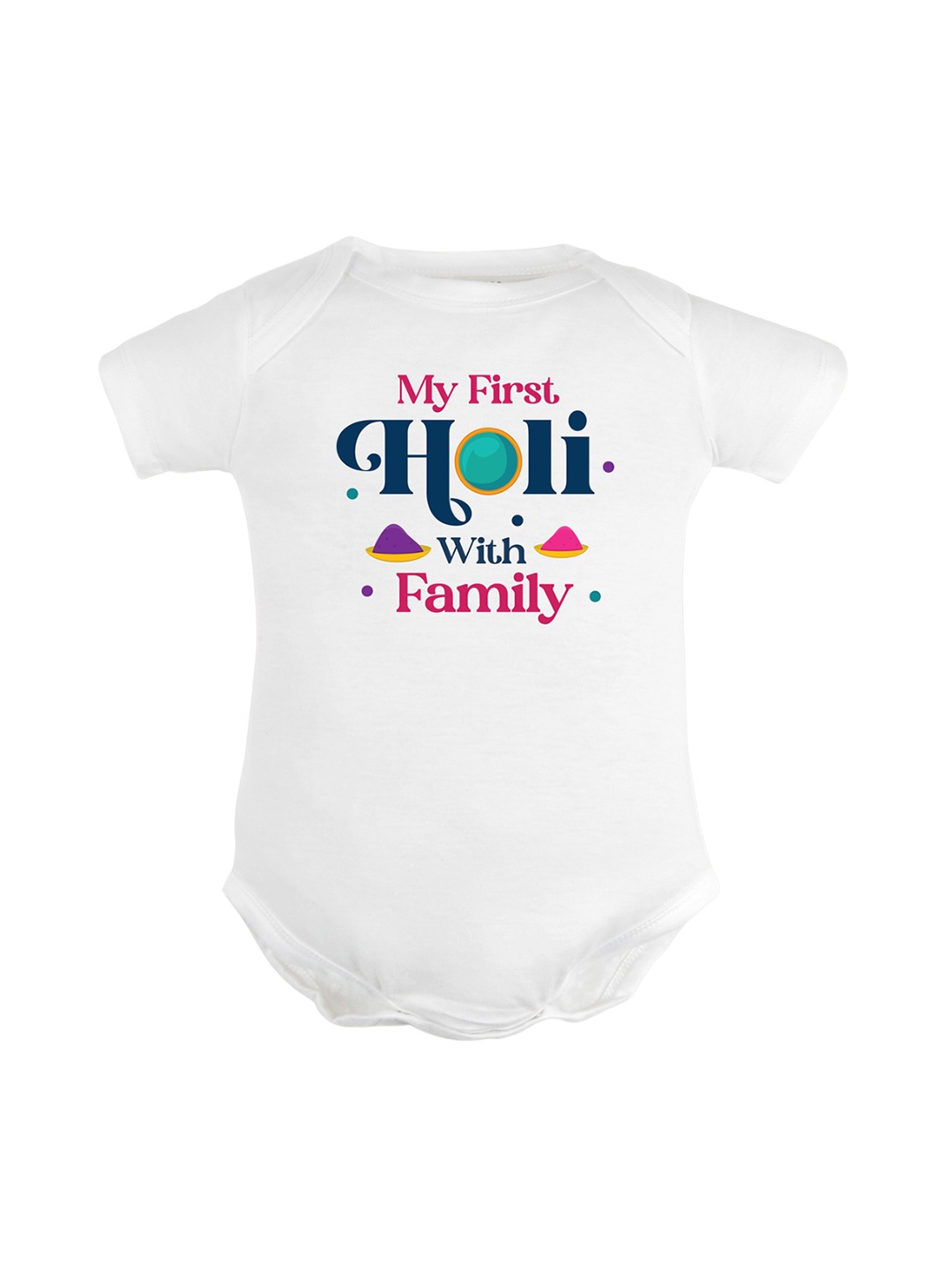 

FFLIRTYGO Infants Kids Printed Cotton Bodysuit, White