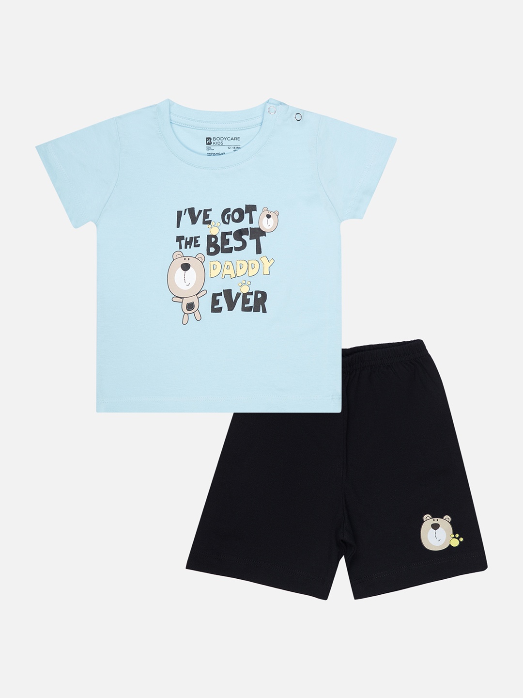 

Bodycare Kids Infant Boys Printed T-shirt with Shorts, Blue
