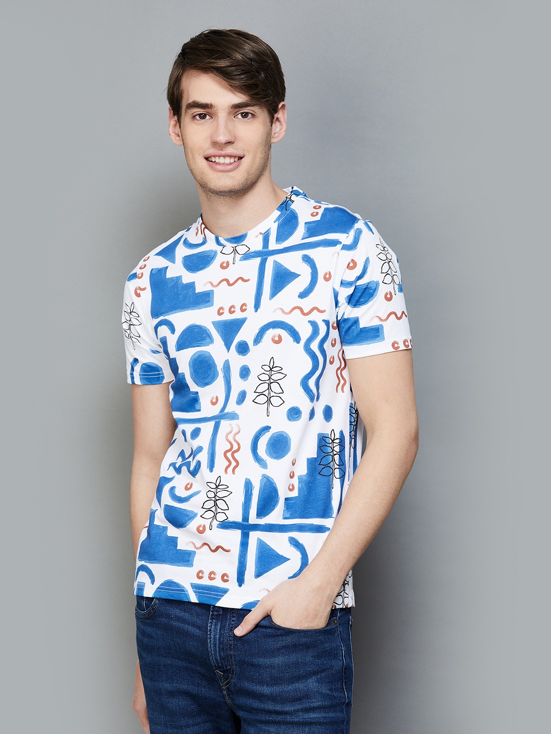 Fame Forever by Lifestyle Graphic Printed Slim Fit Cotton T-shirt, Off white