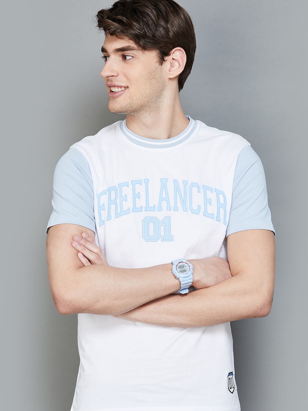 

Fame Forever by Lifestyle Typography Printed Cotton T-shirt, White