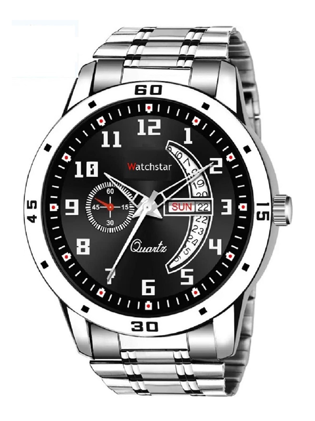 

WATCHSTAR Men Patterned Dial & Stainless Steel Straps Analogue Watch DD Aveo Steel BlackAN, Black