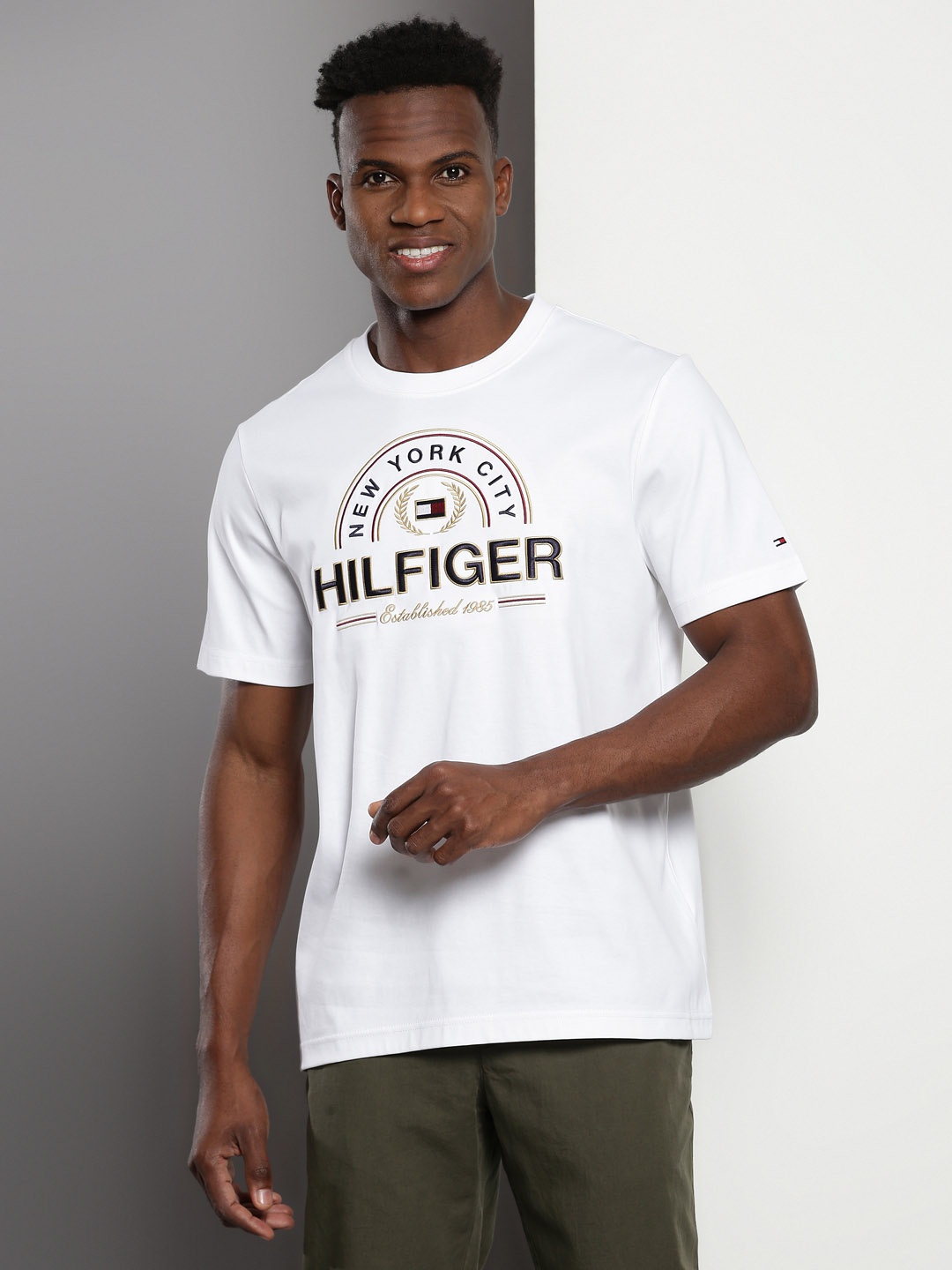 Tommy Hilfiger Typography Printed T-shirt, White