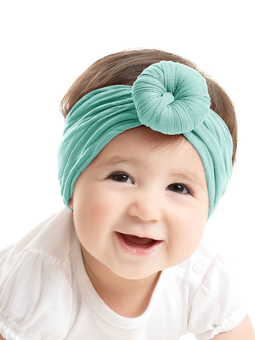 

SYGA Infant Girls Comfortable Turban Wrap Headband, Lime green