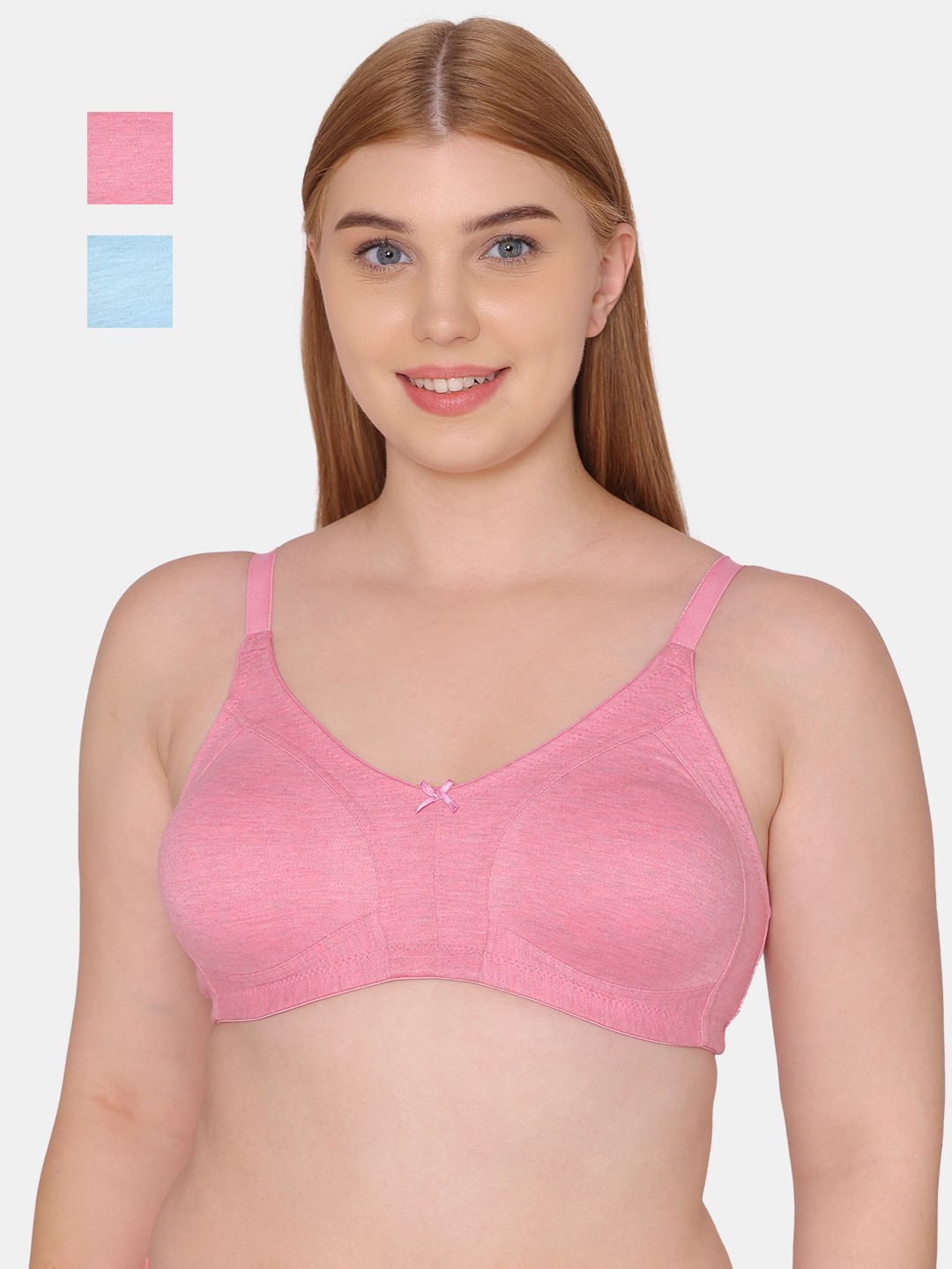 

Tweens Pack Of 2 Full Coverage Non Padded Minimizer Bra With All Day Comfort, Pink