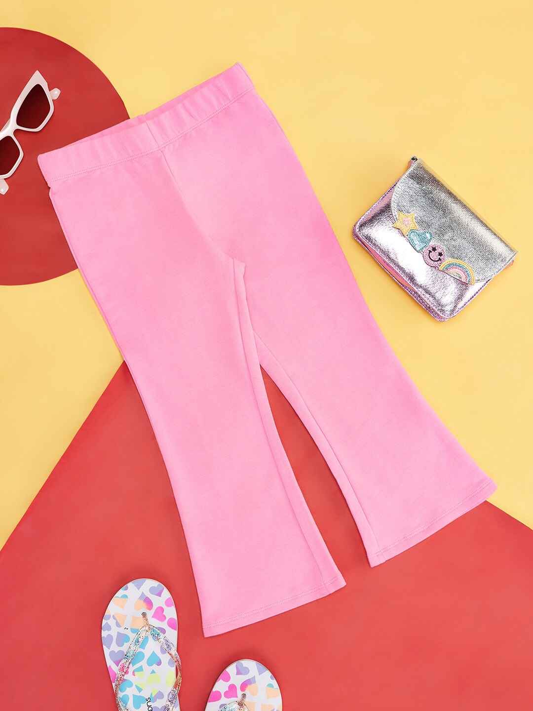 

Pantaloons Junior Girls Mid-Rise Cotton Track Pants, Pink
