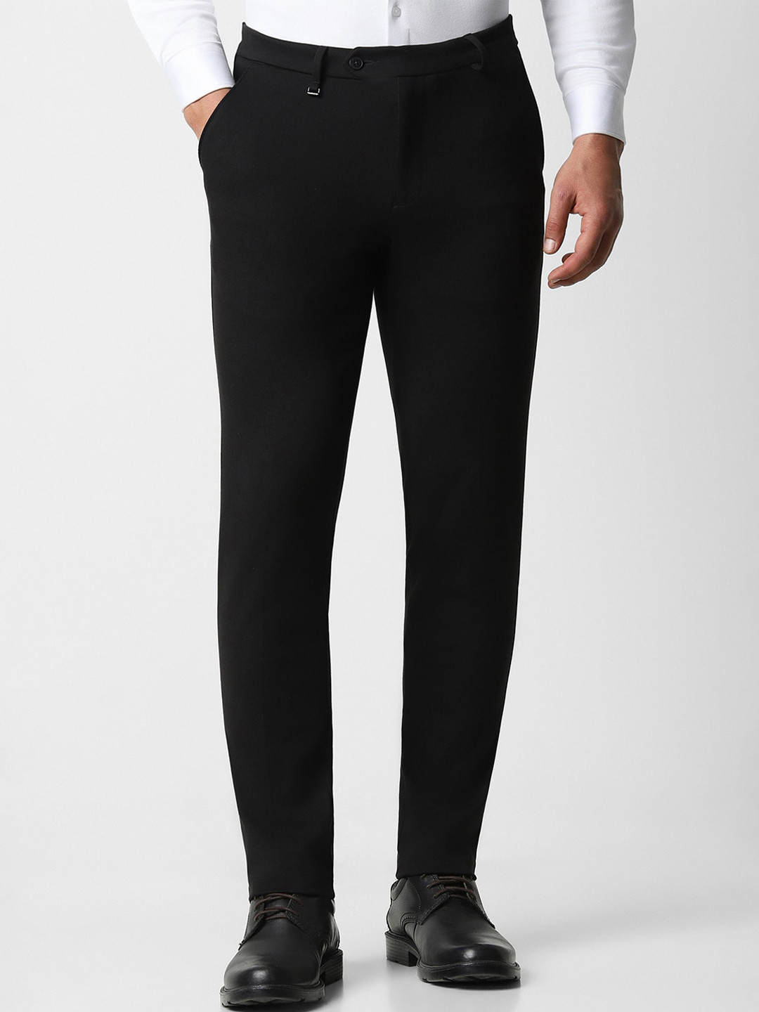 

Van Heusen Men Slim Fit Formal Trousers, Black