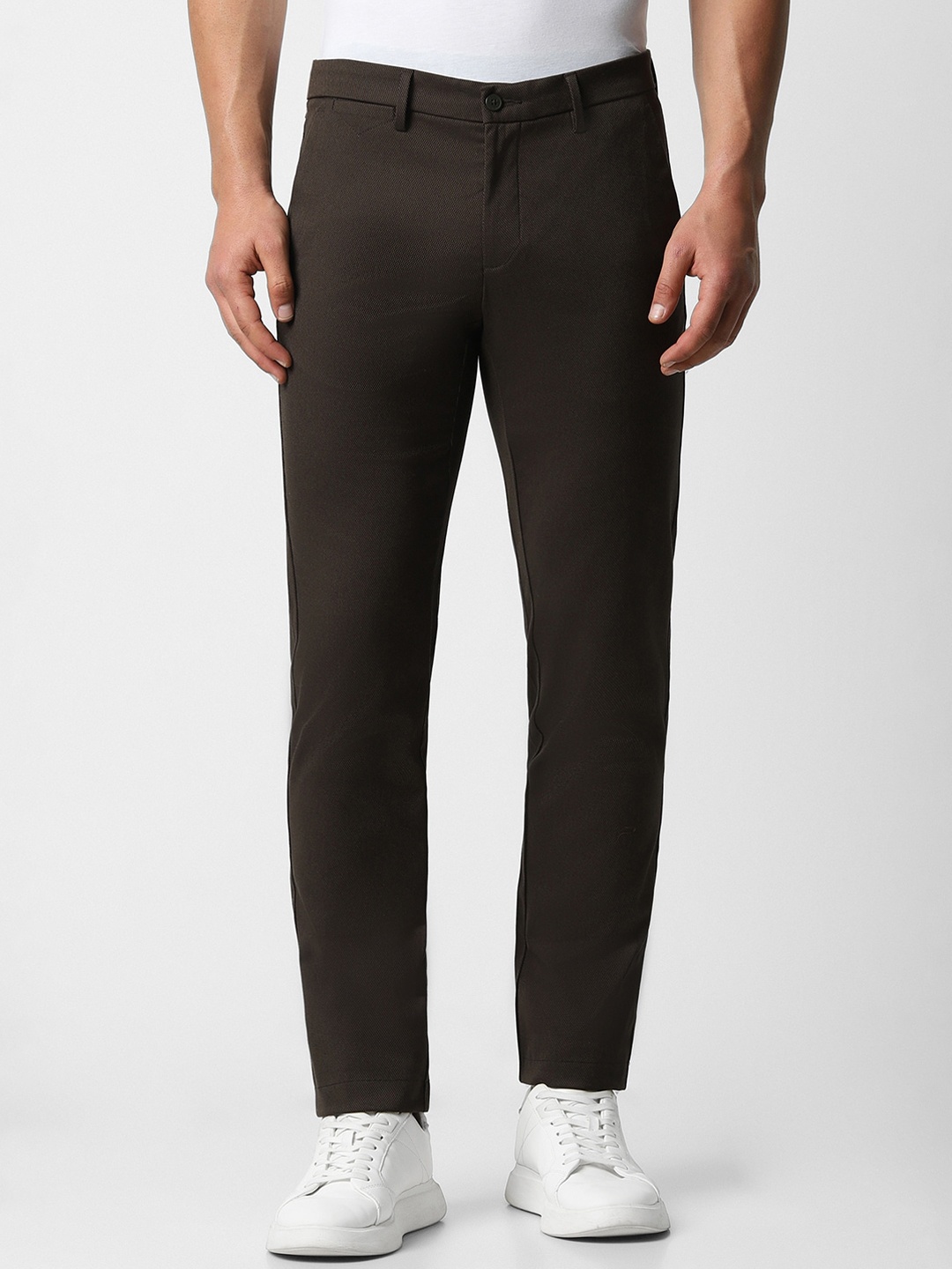 

Van Heusen Men Slim Fit Cotton Trousers, Brown