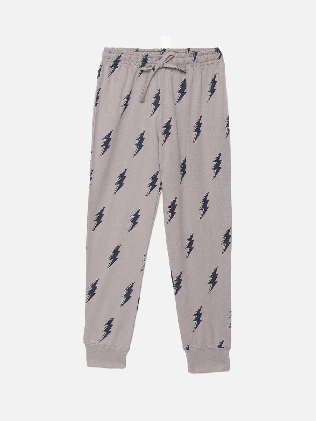

mackly Boys Printed Pure Cotton Lounge Joggers, Grey