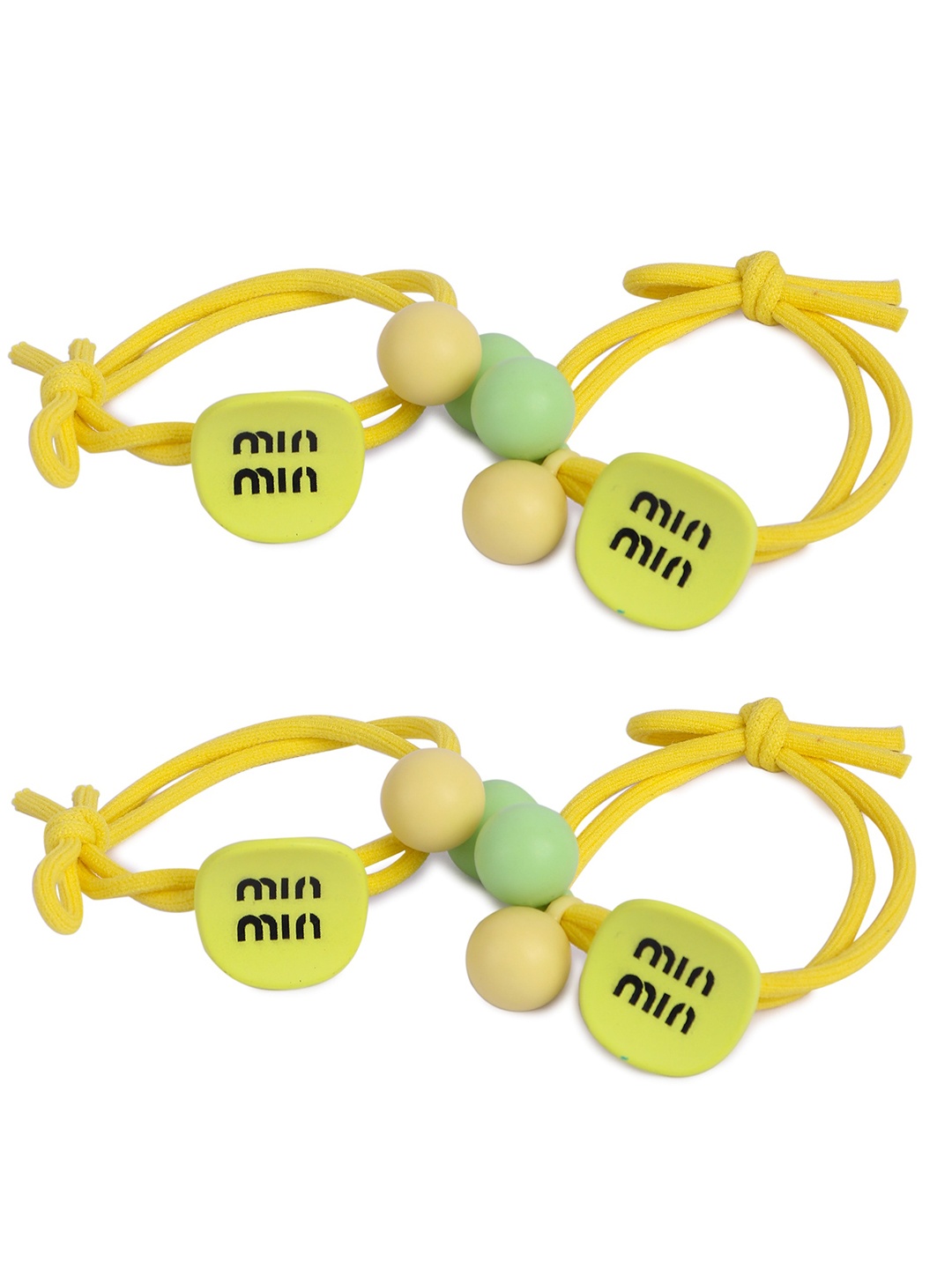 

NEOBABY Set Of 4 Ponytail Holders, Yellow
