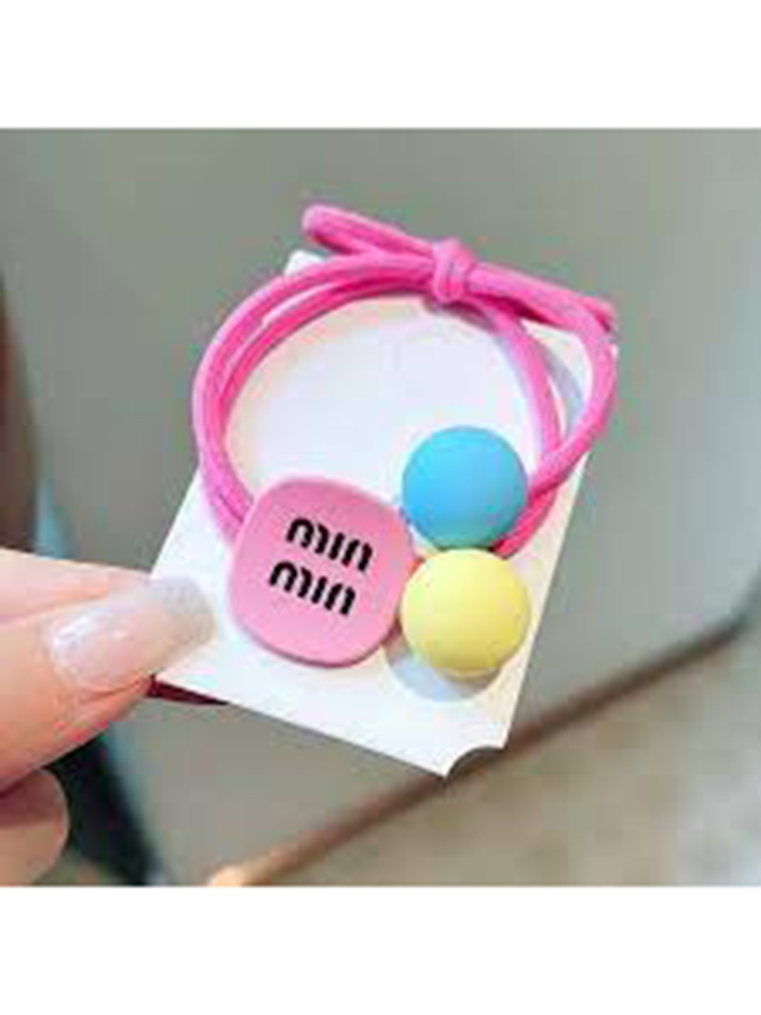 

NEOBABY Set Of 2 Ponytail Holders, Pink