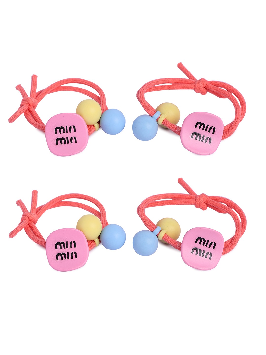 

NEOBABY Set of 4 Ponytail Holders, Orange