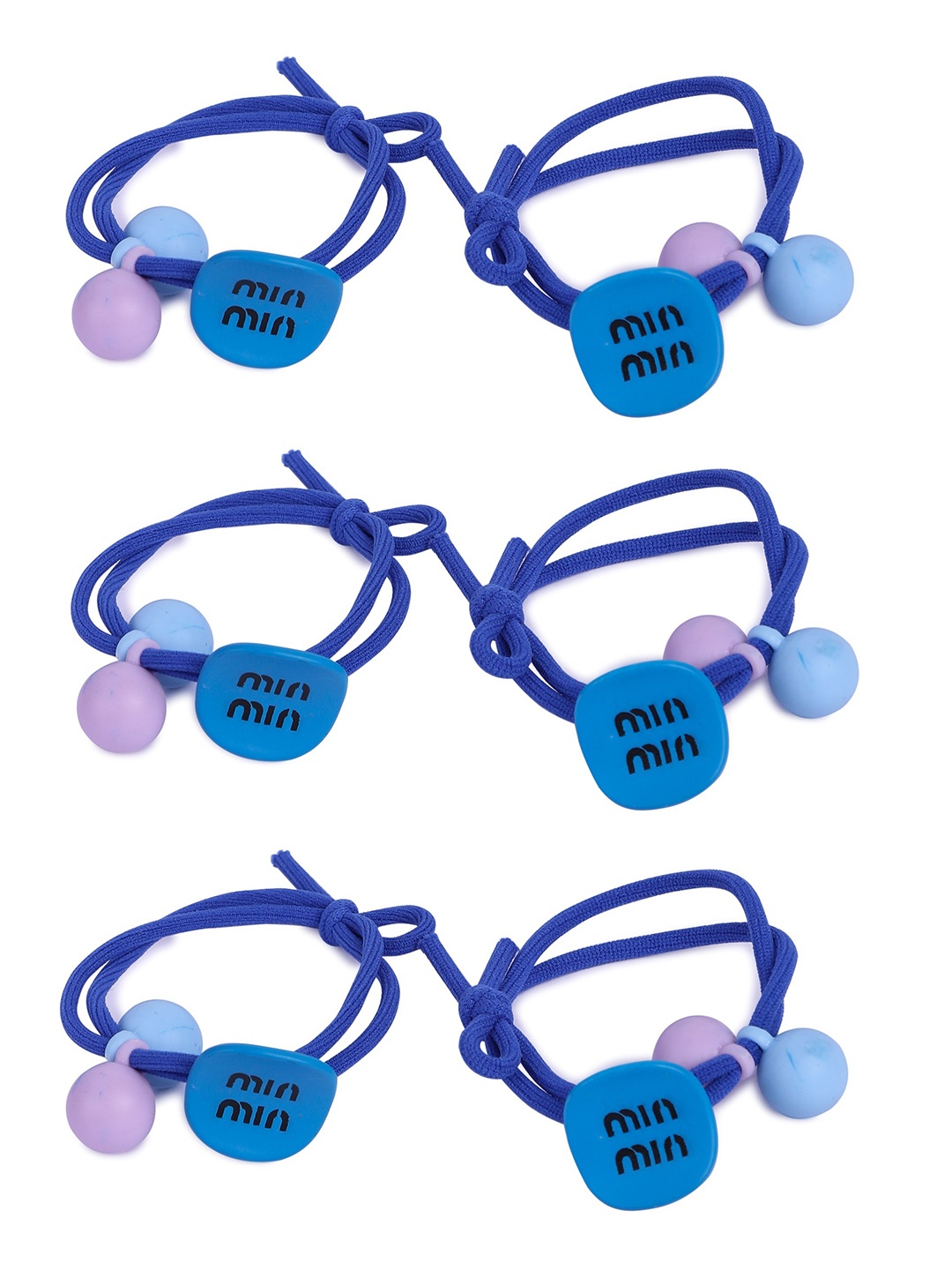 NEOBABY Set Of 6 Ponytail Holders, Blue