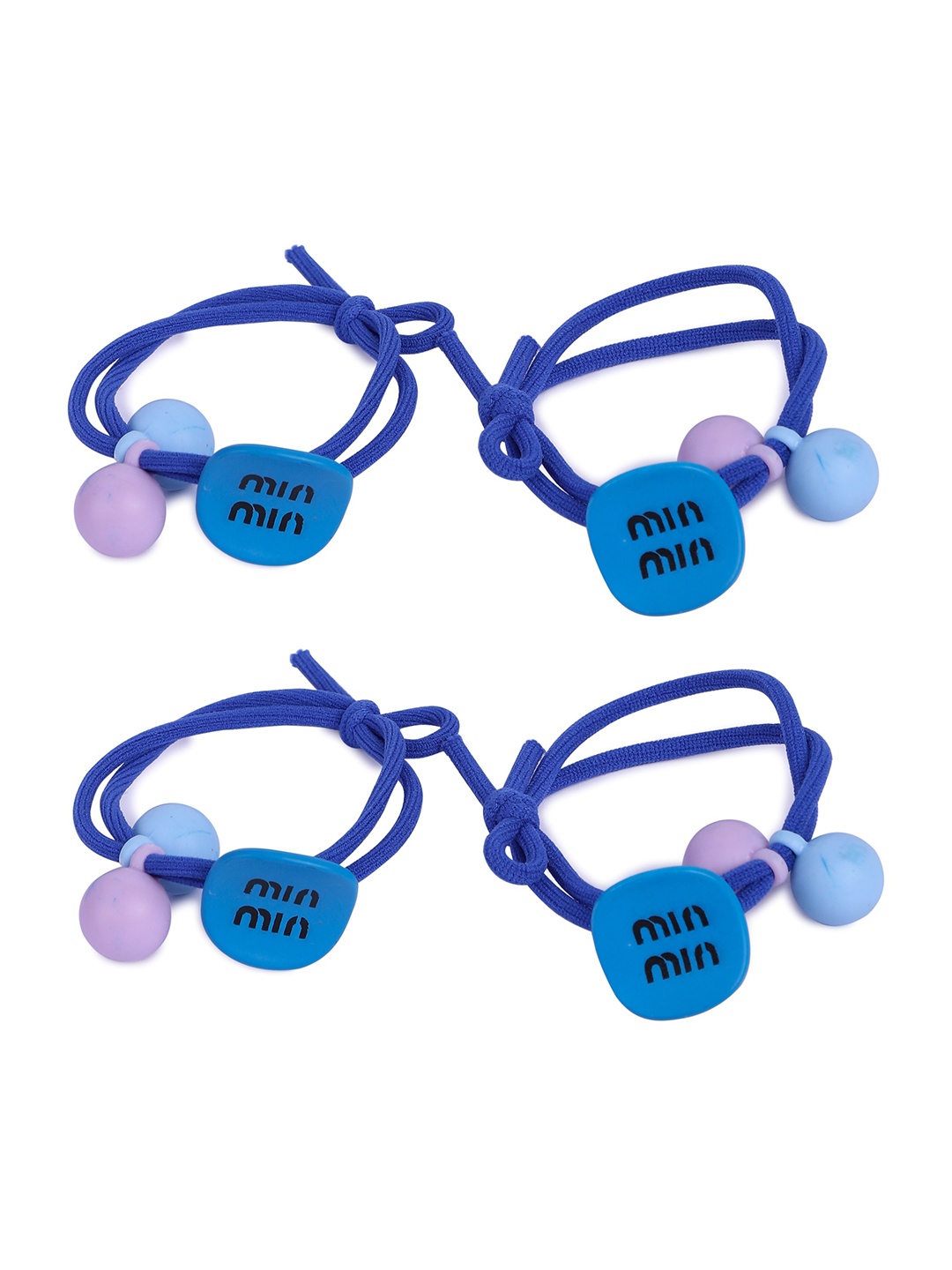

NEOBABY Set of 4 Ponytail Holders, Blue