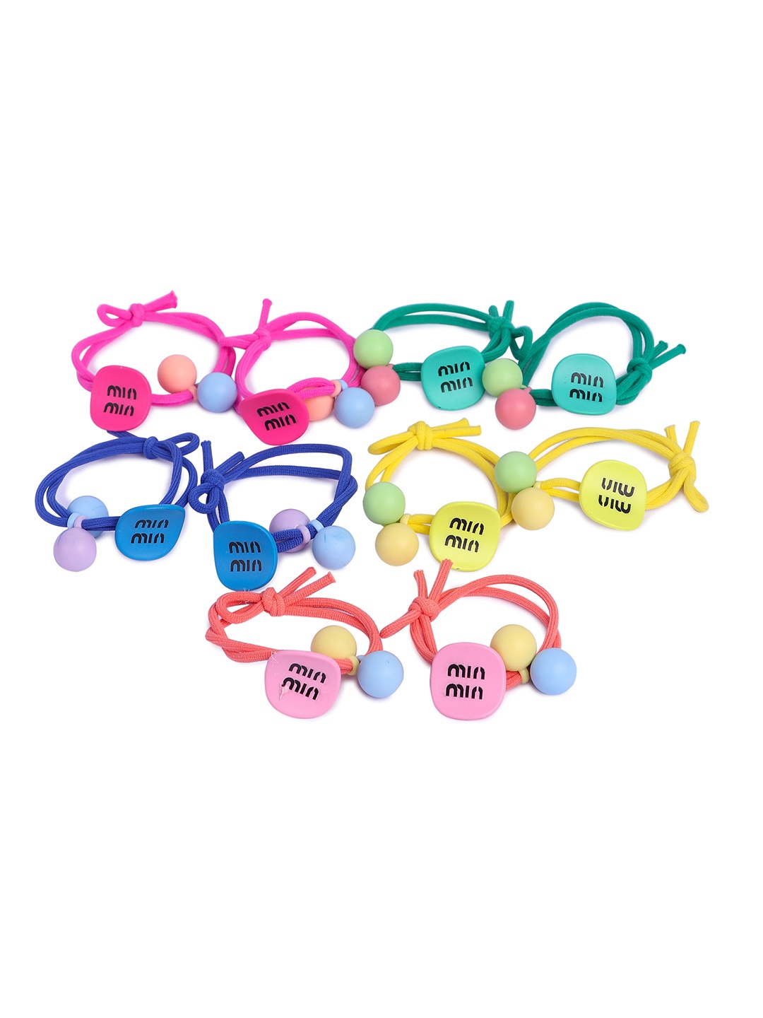 NEOBABY Set Of 10 Ponytail Holders, Blue