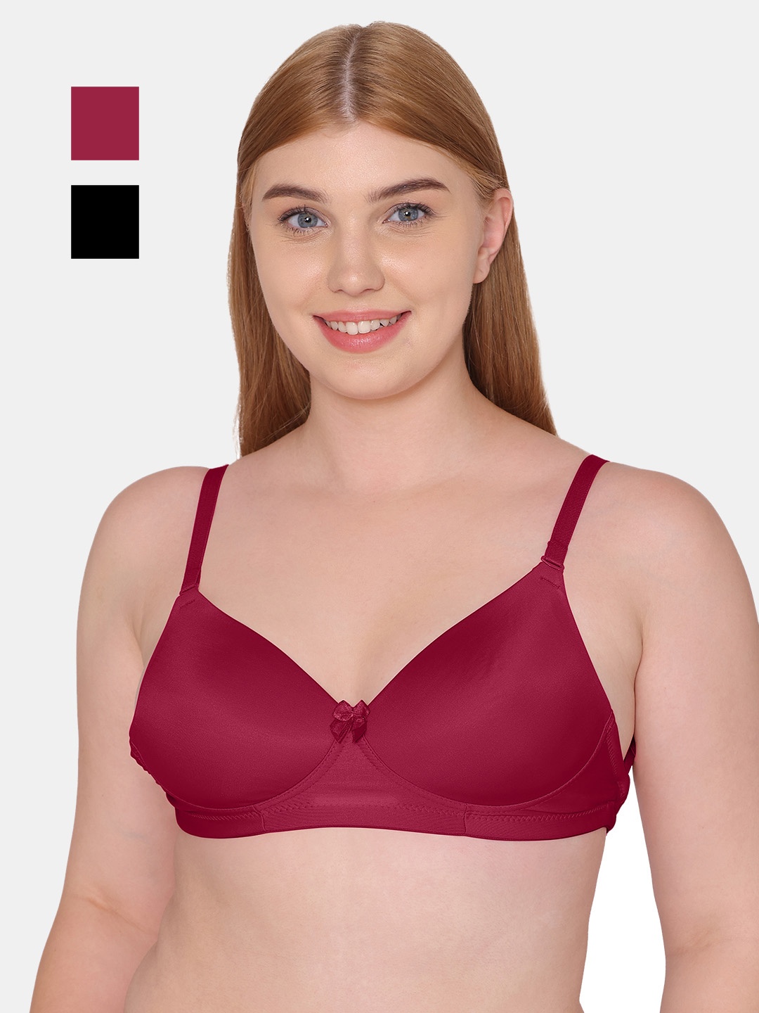 

Tweens Pack Of 2 Full Coverage Lightly Padded T-shirt Bra With All Day Comfort, Maroon