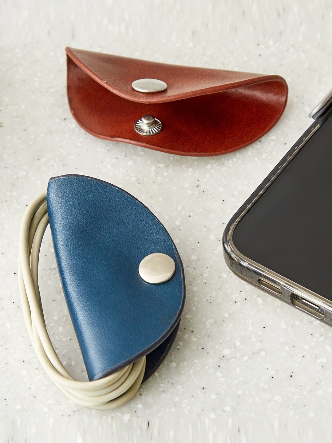 

Home Centre Blue & Brown 2 Pieces Cable Wrap Organisers