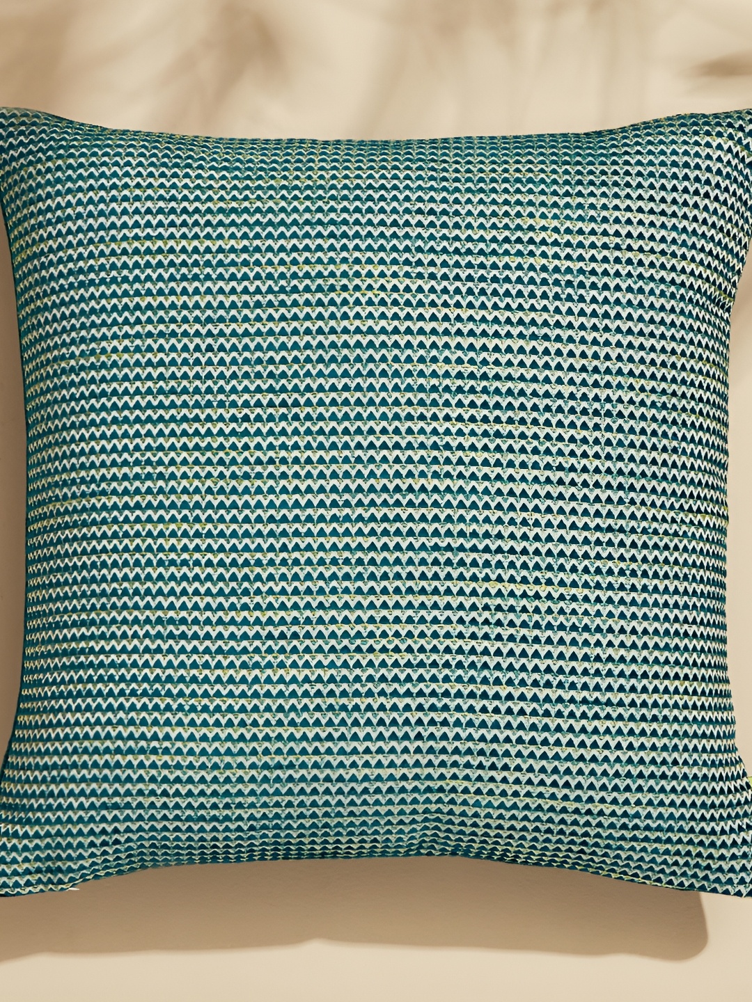 

Home Centre Green & White Square Jacquard Cushion Covers
