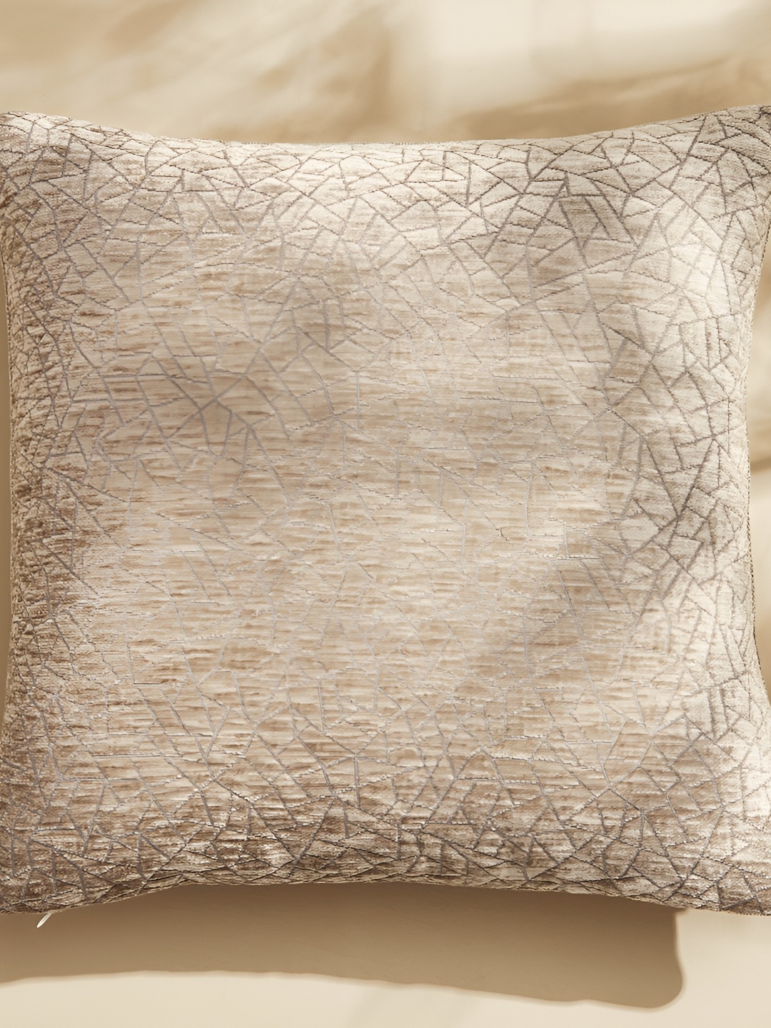 

Home Centre Beige Square Jacquard Cushion Covers