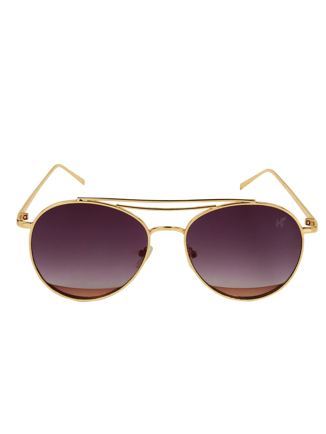 

HENRY RICHEL Unisex Round Sunglasses with UV Protected Lens 1103, Gold