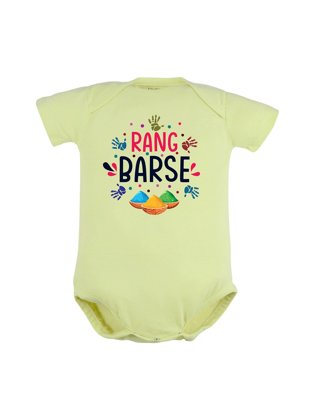 

FFLIRTYGO Infants Holi Printed Pure Cotton Bodysuit, Green