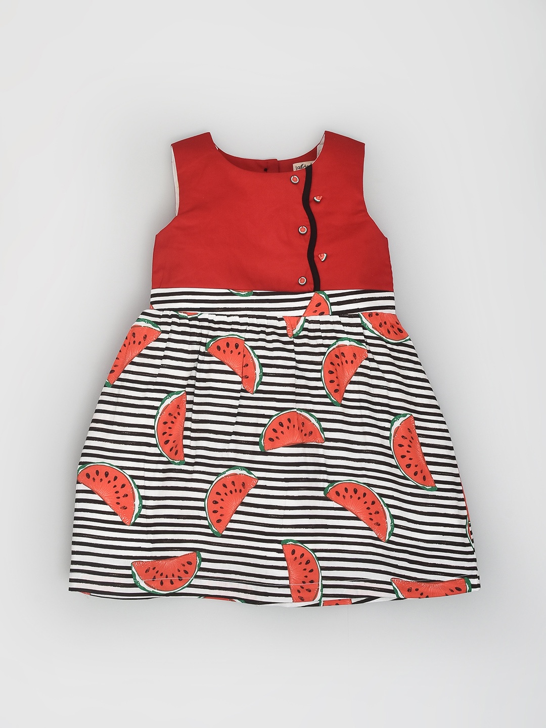 

BAESD Girls Conversational Printed Empire Dress, Red
