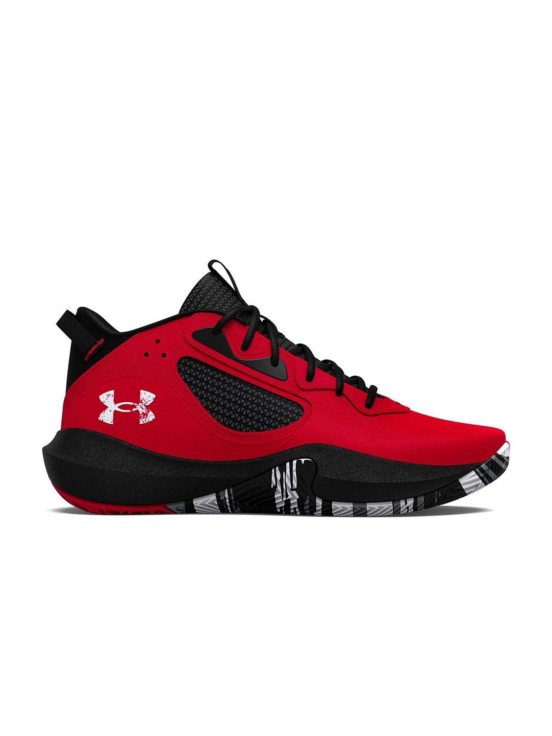 

UNDER ARMOUR Unisex Colourblocked Lockdown 6 Basketball Shoes, Red