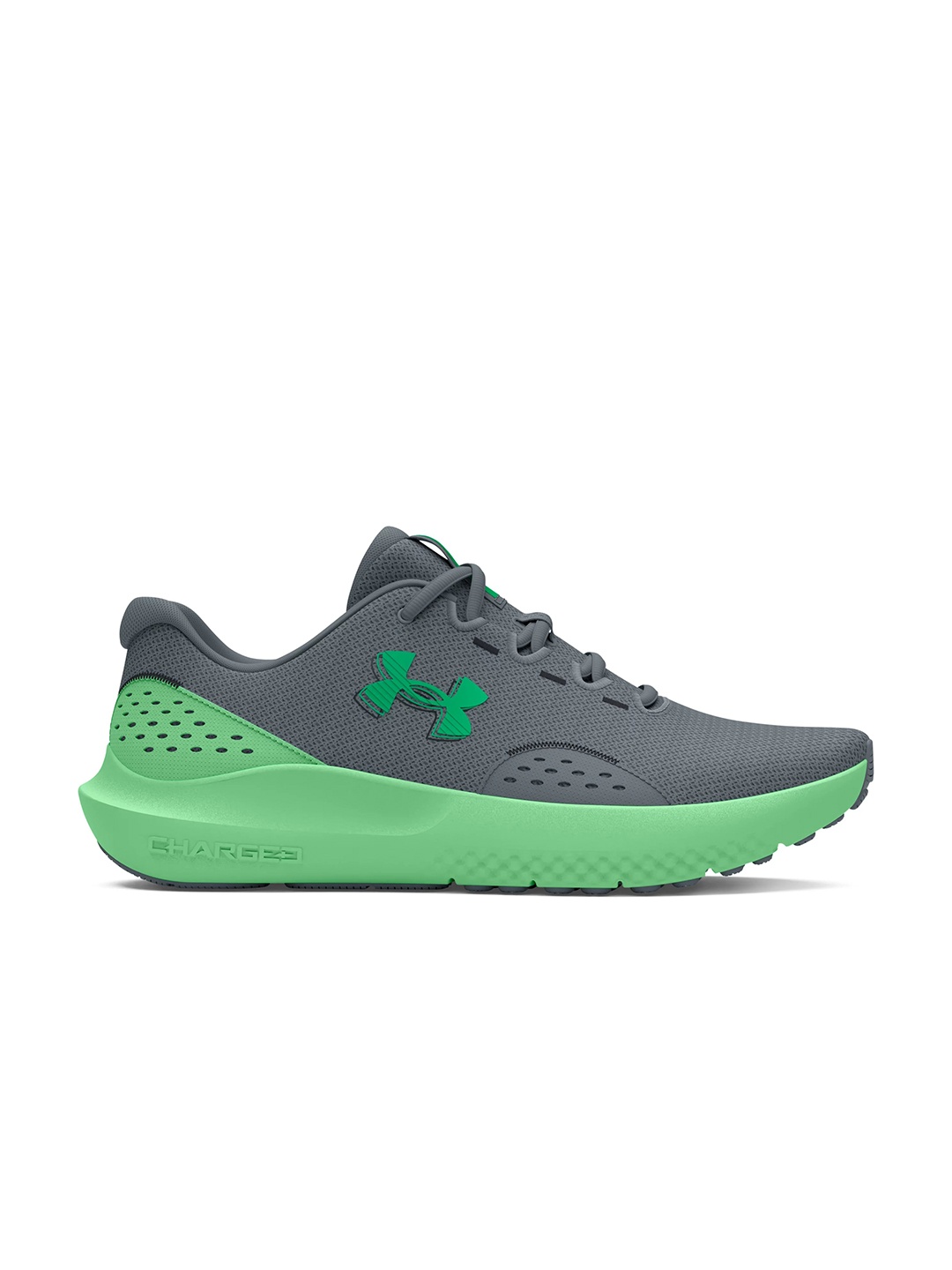 

UNDER ARMOUR Men Woven Design Charged Surge 4 Running Shoes, Grey