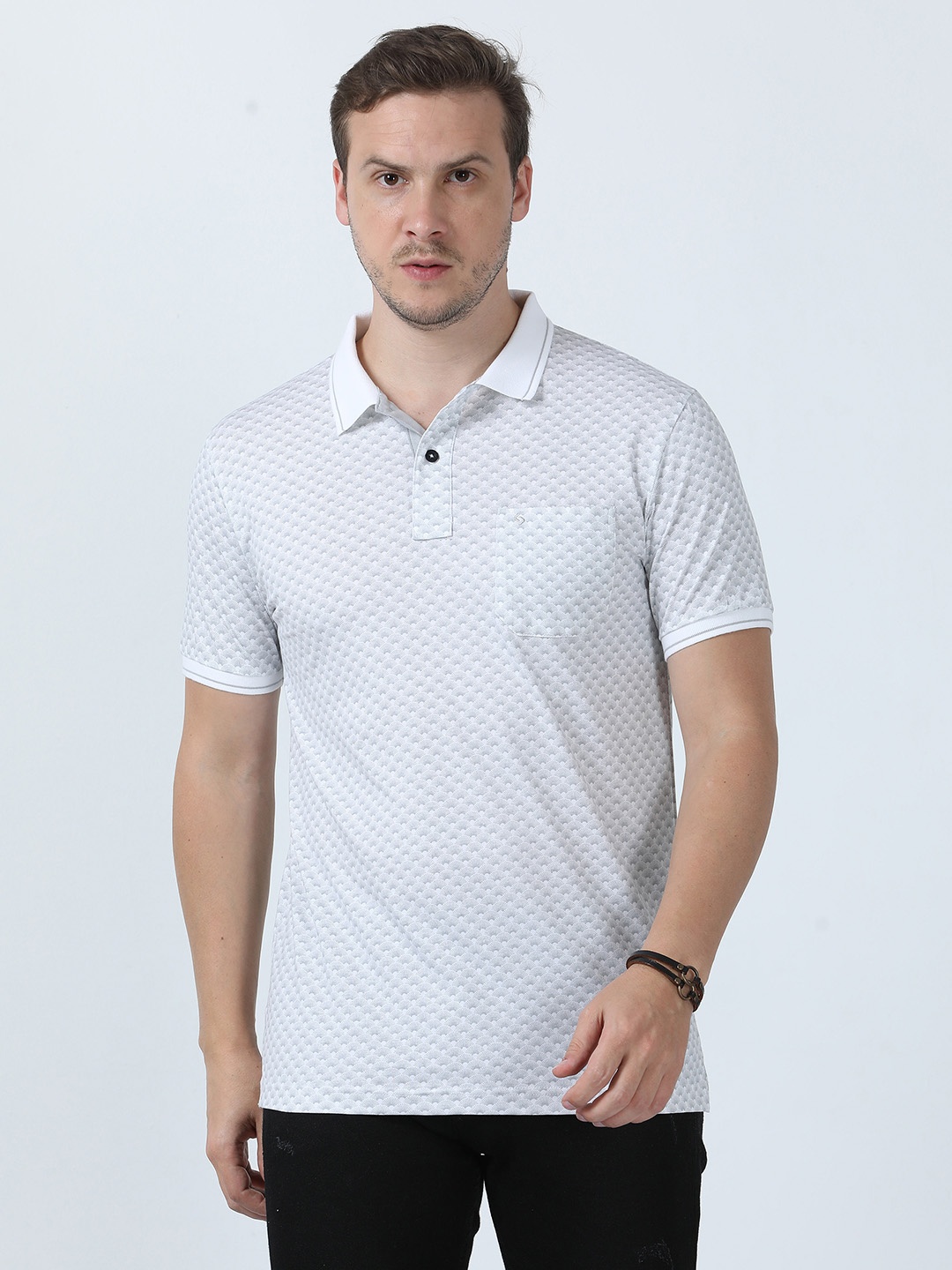 

Classic Polo Polo Collar Pure Cotton Slim Fit T-shirt, White