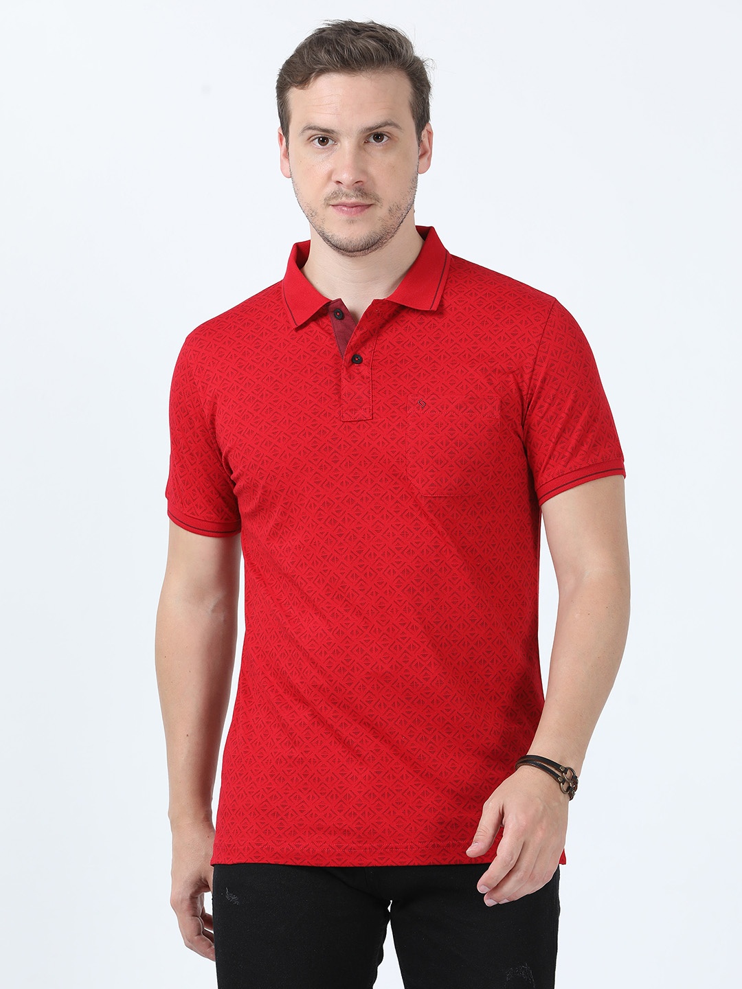 

Classic Polo Polo Collar Pure Cotton Slim Fit T-shirt, Red