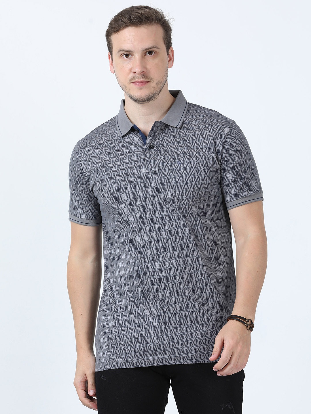

Classic Polo Polo Collar Pure Cotton Slim Fit T-shirt, Grey