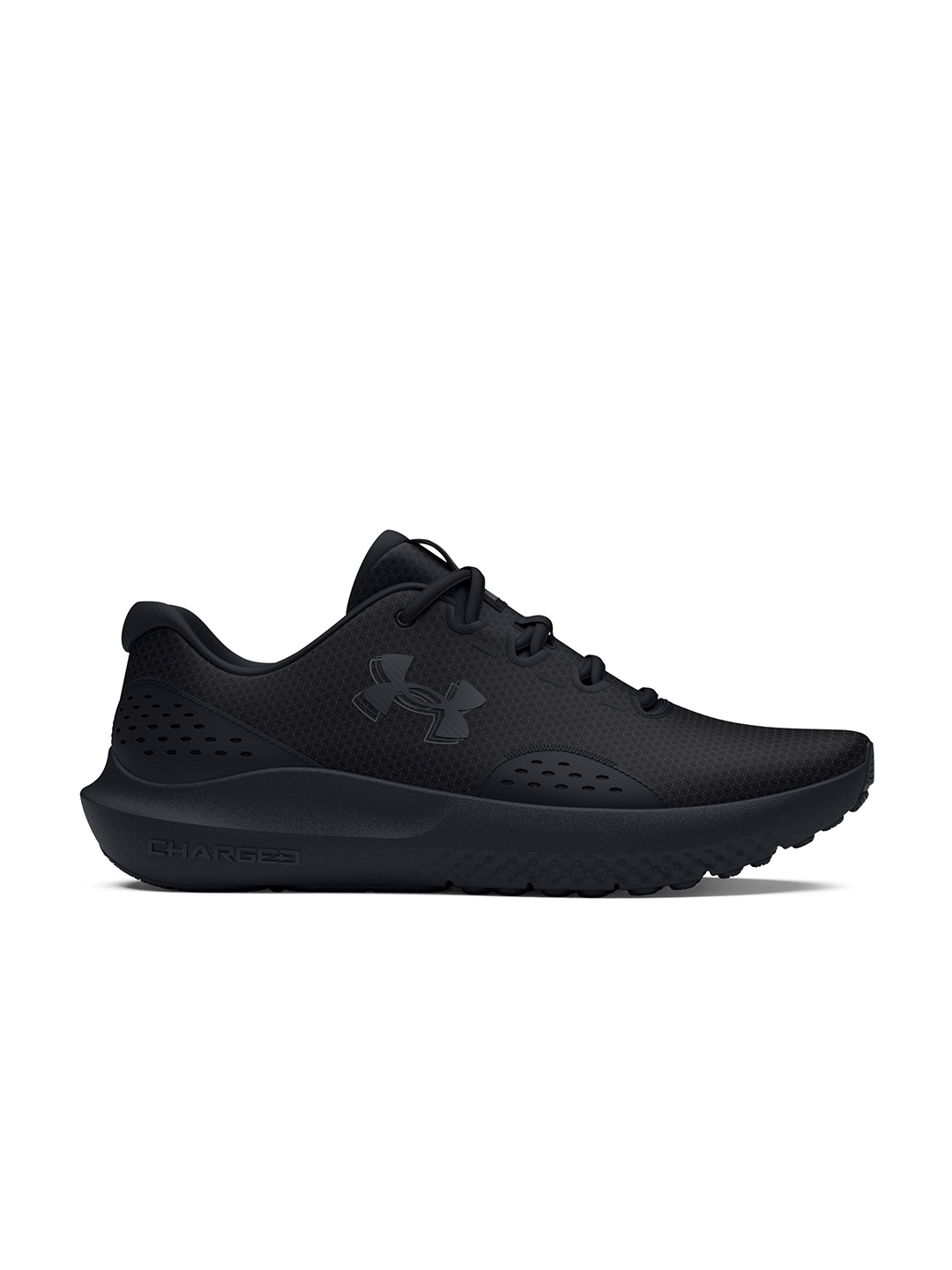 

UNDER ARMOUR Women Woven Design Charged Surge 4 Running Shoes with Brand Logo Detail, Black