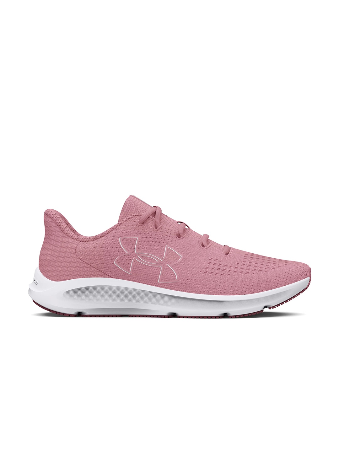 

UNDER ARMOUR Women Woven Design Charged Pursuit 3 BL Running Shoes with Brand Logo Detail, Rose