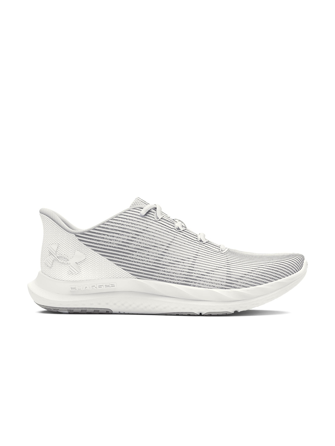 

UNDER ARMOUR Women Woven Design Charged Speed Swift Running Shoes with Brand Logo Detail, White