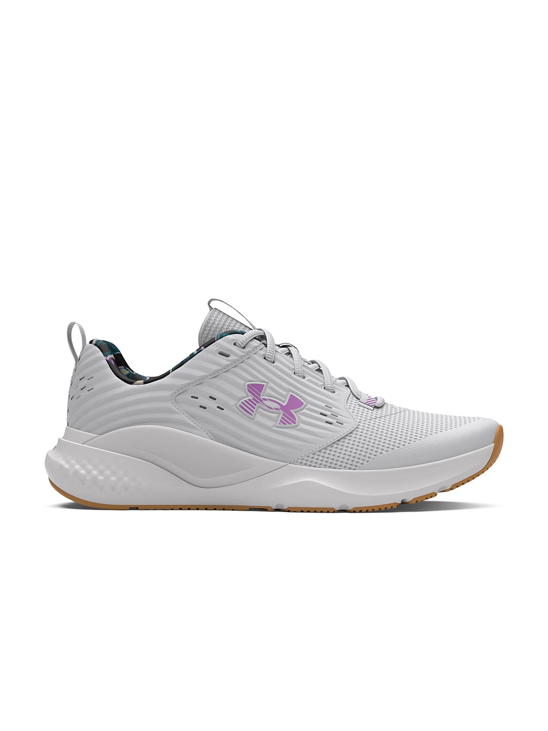 

UNDER ARMOUR Women Woven Design Charged Commit 4 Training Shoes with Brand Logo Detail, Grey