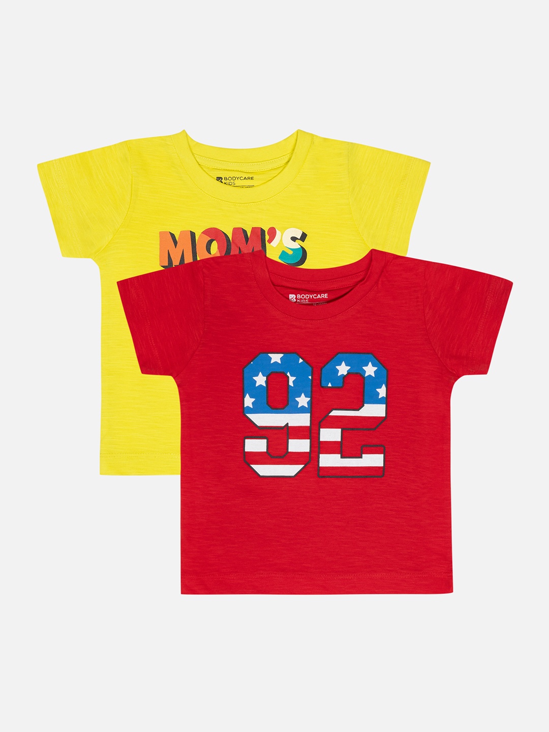

Bodycare Boys Pack of 2 Mickey Mouse Printed Cotton T-shirts, Red